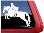 Welsh Pony Rider Jumping Horse Trailer Window Decal