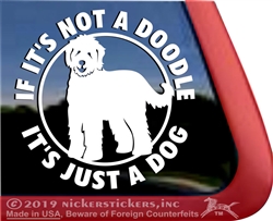 Funny Goldendoodle Dog iPad Car Truck RV Window Decal Sticker