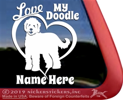 Custom Goldendoodle Labradoodle iPad Car Truck RV Window Decal Sticker