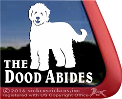 Funny Goldendoodle Dog iPad Car Truck RV Window Decal Sticker