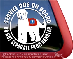 Goldendoodle Service Dog Car Truck RV Window iPad Decal Sticker