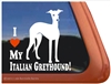 Italian Greyhound Window Decal