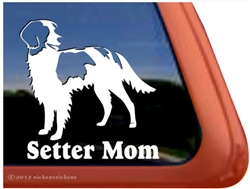 Irish Red and White Setter Window Decal