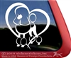 Custom Continental Standard Poodle Dog iPad Car Truck Window Decal Sticker