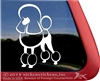 Custom Continental Standard Poodle Dog iPad Car Truck Window Decal Sticker