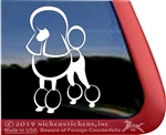 Custom Continental Standard Poodle Dog iPad Car Truck Window Decal Sticker