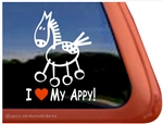 Appaloosa Stick Horse Window Decal