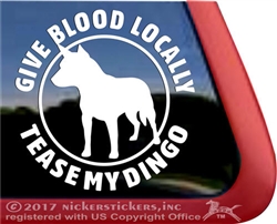 Tease My Dingo Australian Cattle Dog Window Decal