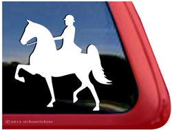 Saddlebred Horse Trailer Window Decal