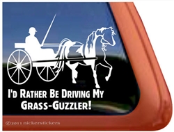 Horse Driving Horse Trailer Window Decal