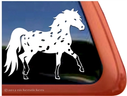 Custom Miniature Falabella Appaloosa Horse Trailer Car Truck RV Window Decal Sticker