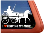 Miniature Horse Driving Window Decal