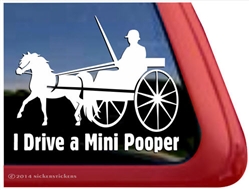 Miniature Horse Driving Window Decal