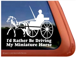 Miniature Pinto Driving Window Decal