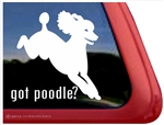 Got Poodle Jumping Dog iPad Car Truck Window Decal Sticker