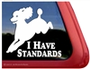Jumping Standard Poodle Dog iPad Car Truck Window Decal Sticker