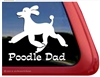 Poodle Mom Trotting Dog iPad Car Truck Window Decal Sticker