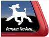 Custom Trotting Poodle Dog iPad Car Truck Window Decal Sticker