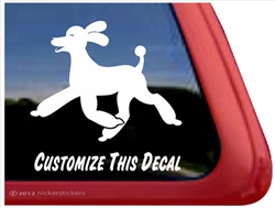 Custom Trotting Poodle Dog iPad Car Truck Window Decal Sticker