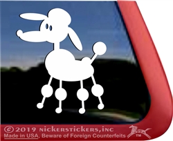 Custom Stick Poodle Dog Car Truck iPad RV Window Decal Sticker