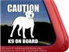 CAUTION K9 Staffordshire Bull Terrier Pit Bull Terrier Dog Car Truck RV Window Decal Sticker