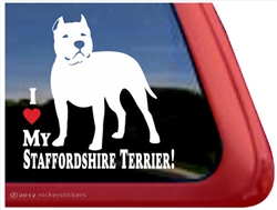 Staffordshire Terrier Window Decal