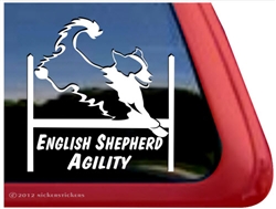 English Shepherd Agility Window Decal
