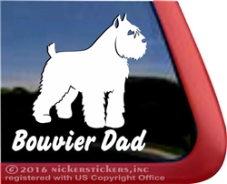 Bouvier Dad Bouvier des Flandres Dog Car Truck RV Window Decal Sticker