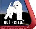 Kerry Blue Terrier Dog Car Truck RV Window Decal Sticker