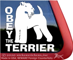 Kerry Blue Terrier Dog Car Truck RV Window Decal Sticker