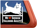 Swedish Vallhund Agility Dog Window Decal