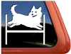 Swedish Vallhund Agility Dog Window Decal
