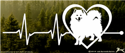 Samoyed Heart Beat Window Decal