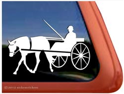 Horse Driving Vinyl Window Decal