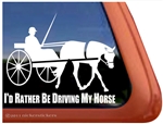 Horse Driving Horse Trailer Window Decal