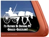 Horse Driving Horse Trailer Window Decal