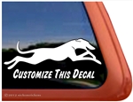 Custom Greyhound Dog iPad Car Truck RV Window Decal Sticker