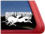 Adopt a Greyhound Dog iPad Car Truck RV Window Decal Sticker