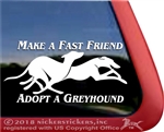 Adopt a Greyhound Dog iPad Car Truck RV Window Decal Sticker