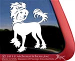 Custom Chinese Crested Dog Car Truck RV Window Decal Sticker