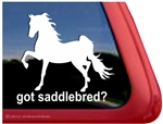 Saddlebred Horse Trailer Window Decal