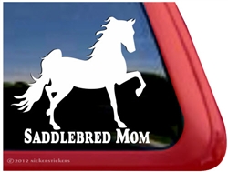 Saddlebred Horse Trailer Window Decal