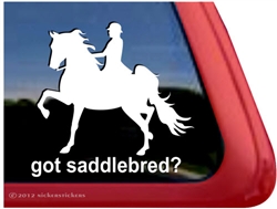 Saddlebred Horse Trailer Window Decal