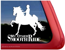 Saddlebred Horse Trailer Window Decal