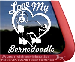 Bernedoodle Dog Window Decal