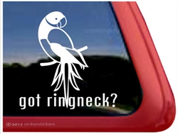 Ringneck Parrot Window Decal