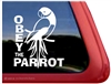 Ringneck Parrot Window Decal