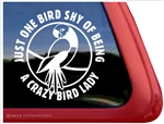 Masked Parrot Window Decal