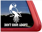 Masked Parrot Window Decal