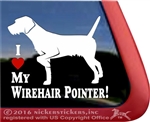 German Wirehair Pointer Gun Dog Window Decal Sticker